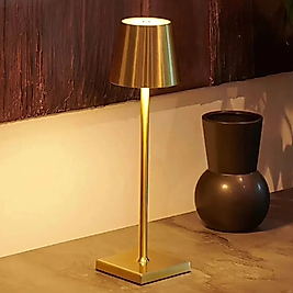 CATA CT-8437 İstanbul Dokunmatik Şarjlı Masa Lambası – 3 Işık Renkli Gold Kasa