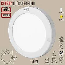CATA CT-9247 BOLOGNA SENSÖRLÜ LED ARMATÜR BEYAZ IŞIK